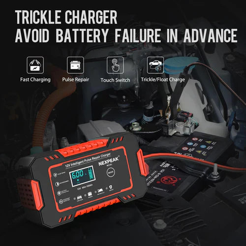 ¡No te quedes varado! Cargador de Batería 12V para Carro y Moto – Envío GRATIS y Pago Contra Entrega