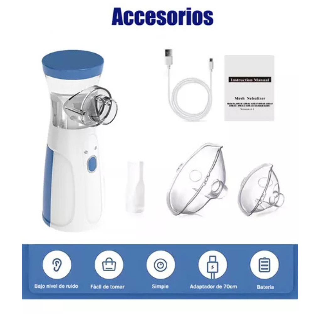 Respira Fácil Donde Estés – Nebulizador Portátil Recargable para Alivio Inmediato
