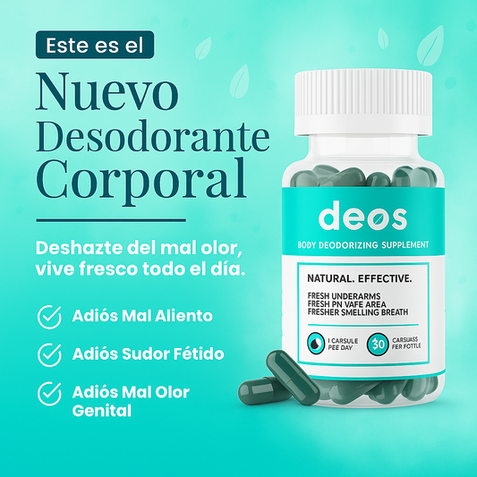 ✨ Revoluciona tu rutina de cuidado personal con Deos – el desodorante en cápsulas inteligente y práctico.