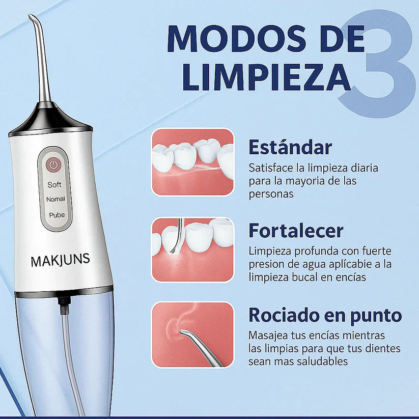 ¡Dientes Más Limpios en Segundos! Irrigador Oral Recargable con Entrega Gratis y Pago Contraentrega