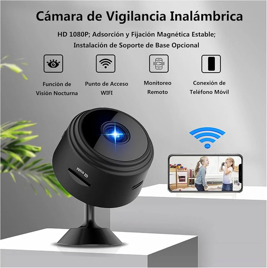 📷 Mini Cámara Espía WiFi – ¡Seguridad y vigilancia en la palma de tu mano!