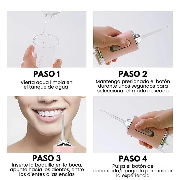 ¡Dientes Más Limpios en Segundos! Irrigador Oral Recargable con Entrega Gratis y Pago Contraentrega