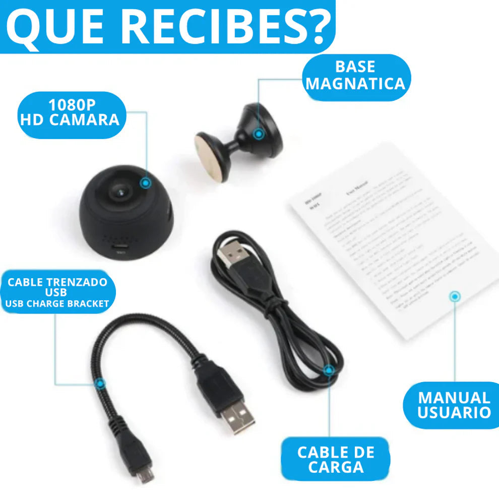 📷 Mini Cámara Espía WiFi – ¡Seguridad y vigilancia en la palma de tu mano!